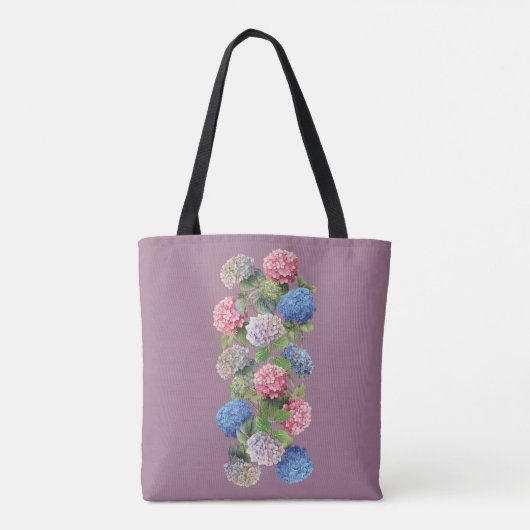 Elegante Hydrangea Floral Canvas tas (Achterkant)