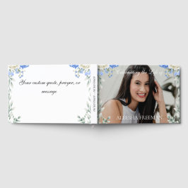 Elegante Hydrangea Foto Funeral Teken Ingangsboek Gastenboek