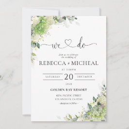 Elegante Hydrangea Huwelijksuitnodiging Kaart