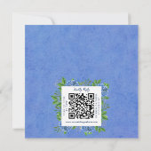 Elegante Hydrangea Huwelijksuitnodiging Met QR-cod Kaart (Achterkant)