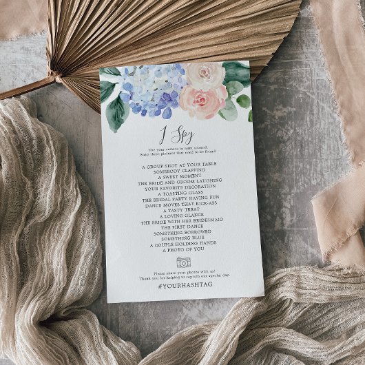 Elegante Hydrangea I Spy Foto Schatzoekersspel Flyer