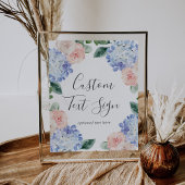 Elegante Hydrangea Kaarten & Cadeaus Eigen Tekst B Poster