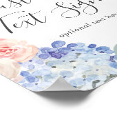 Elegante Hydrangea Kaarten & Cadeaus Met Eigen Tek Poster (Hoek)