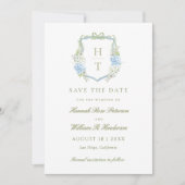 Elegante Hydrangea Kuif Bruiloft Save The Date (Voorkant)