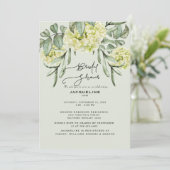 Elegante Hydrangea Mint Bruiloft Uitnodiging (Staand voorkant)