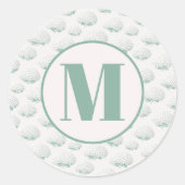 Elegante Hydrangea Monogram Envelope Zegel (Voorkant)