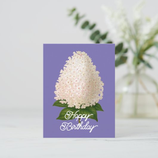 Elegante  Hydrangea Paniculata Verjaardag Briefkaart (Staand voorkant)
