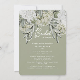 Elegante Hydrangea Sage Afgeronde Bruidsmeisjesbor Kaart