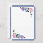 Elegante Hydrangea Save The Date kaart (Achterkant)