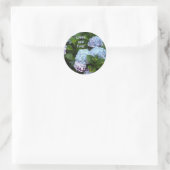 Elegante Hydrangea Save the Date Ronde Sticker (Tas)