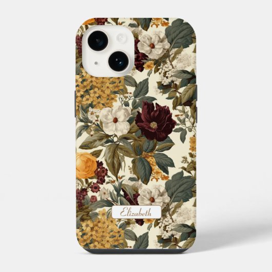 Elegante Hydrangeas Flowers iPhone Hoesje (Achterkant)