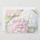 Elegante Hydrangea's in waterverf Bedankkaart (Voorkant)
