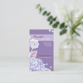 Elegante Hydrangeas Spa Salon Visitekaartje (Staand voorkant)