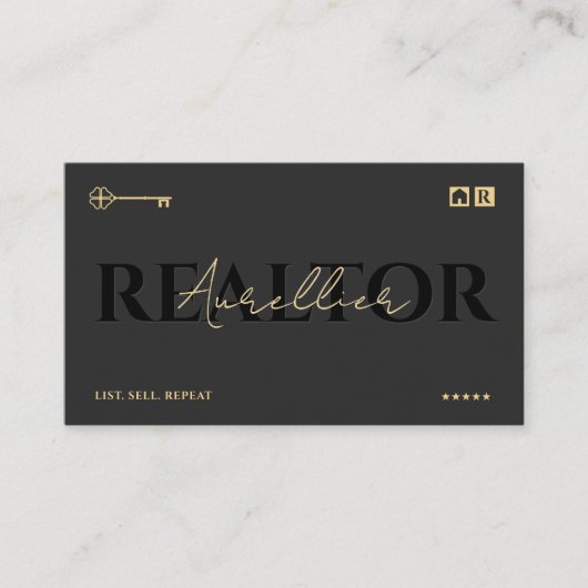 Elegante hypotheekmakelaar makelaar makelaar Key S Visitekaartje (Voorkant)