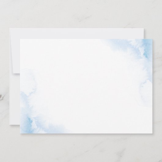 Elegante Ice Blue Ivoor Roos Bloemen Wedding Save The Date (Achterkant)