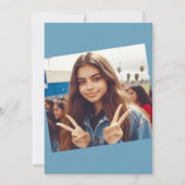 Elegante Ice Blue Quinceañera uitnodiging (Achterkant)