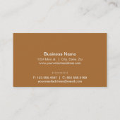 Elegante, Ice Cream Waffle Cone Visitekaartje (Achterkant)