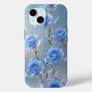 Elegante Ice Rozen Winter Telefoonhoes iPhone 15 Case