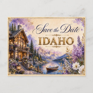Elegante Idaho Save the Date Trouw Uitnodiging