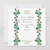 Elegante Ierse huwelijksuitnodiging Harp Kaart (Achterkant)