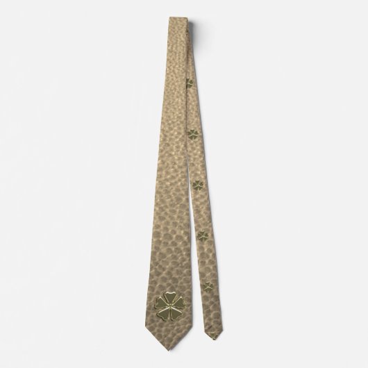 Elegante Ierse klaver Patrick's Day leer Stropdas (Voorkant)