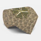 Elegante Ierse klaver Patrick's Day leer Stropdas (Opgerold)