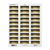 Elegante Ierse Schamrock ,Goud Adreslabel Etiket (Full Sheet)