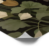 Elegante Ierse wolfshond met shamrocks Poster (Hoek)