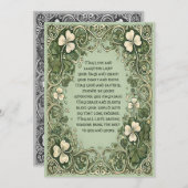 Elegante Ierse zegen met Keltische Shamrock Border Feestdagenkaart (Voorkant / Achterkant)