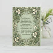 Elegante Ierse zegen met Keltische Shamrock Border Feestdagenkaart (Staand voorkant)