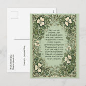 Elegante Ierse zegen met Keltische Shamrock Border Feestdagenkaart (Voorkant / Achterkant)