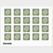 Elegante Ierse zegen met Keltische Shamrock Border Vierkante Sticker (Vel)