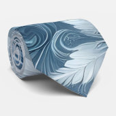 Elegante ijsblauwe bloemvorst professioneel stropdas (Opgerold)