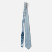 Elegante ijsblauwe bloemvorst professioneel stropdas (Achterkant)