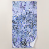 Elegante ijsblauwe mozaïek, modern strandlaken (Voorkant)