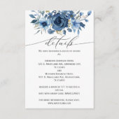 Elegante ijsblauwe winterbloem informatiekaartje (Voorkant)