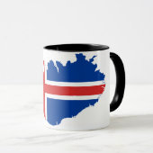 Elegante  IJslandse vlag met keramiek Mok (Voorkant rechts)