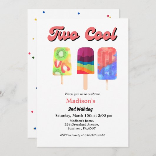 Elegante ijsmuziek poppen twee coole verjaardagsfe kaart (Voorkant / Achterkant)