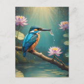 Elegante ijsvogel briefkaart (Voorkant)