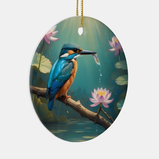 Elegante ijsvogel keramisch ornament (Rechts)