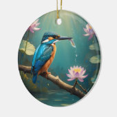 Elegante ijsvogel keramisch ornament (Links)