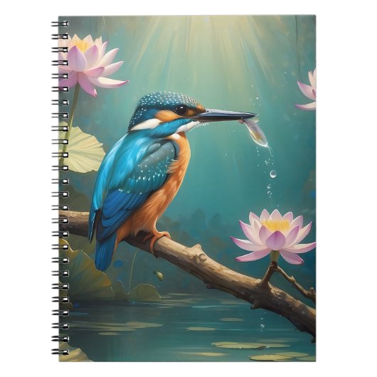 Elegante ijsvogel notitieboek (Voorkant)