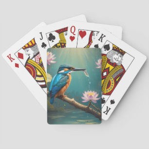 Elegante ijsvogel pokerkaarten