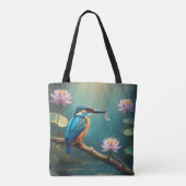 Elegante ijsvogel tote bag (Achterkant)