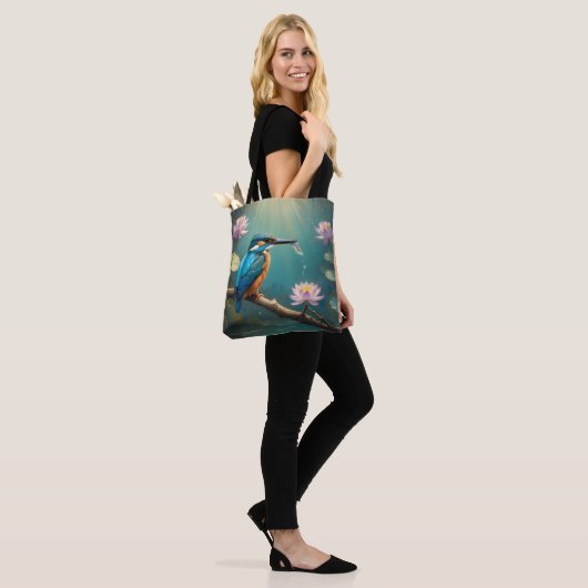 Elegante ijsvogel tote bag (Op model)