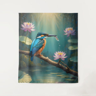 Elegante ijsvogel wandkleed
