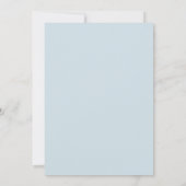 Elegante ijzige blauwe winter bloemenbruiloft kaart (Achterkant)