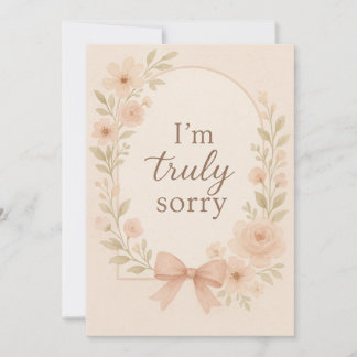 Elegante “Ik ben echt sorry” platte kaart | Waterv