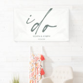 Elegante "ik doe" trouwbanner spandoek (Insitu)