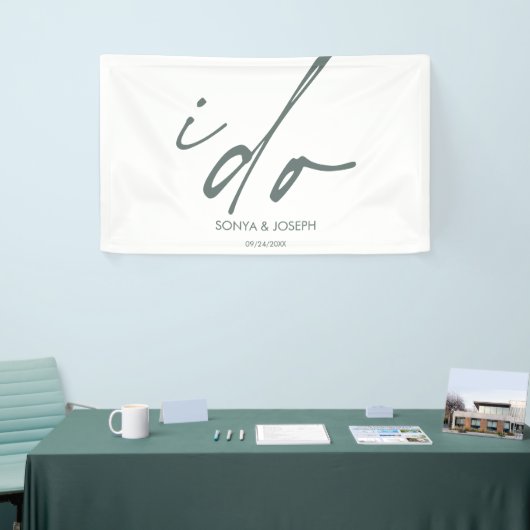 Elegante "ik doe" trouwbanner spandoek (Beurs)